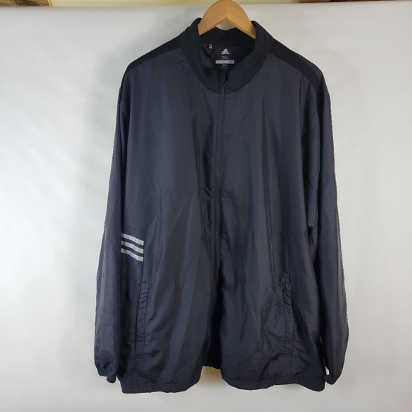 Adidas Other - Adidas Golf Mens Black Zip Front Windbreaker Activewear Lightweight Jacket S 2XL